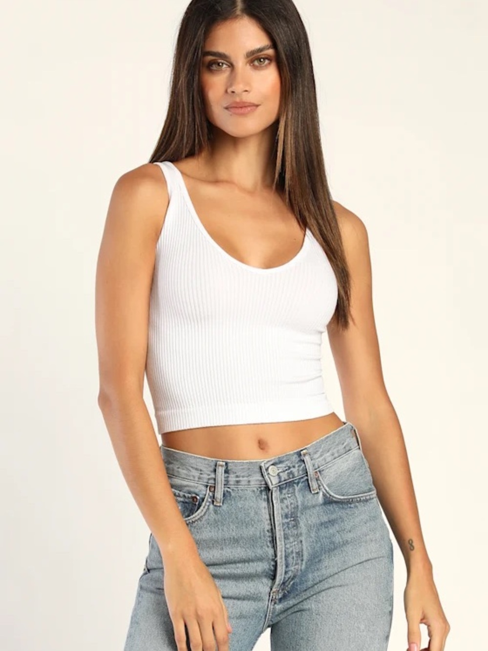 Intimately Free People Ribbed Seamless Crop Tank Top